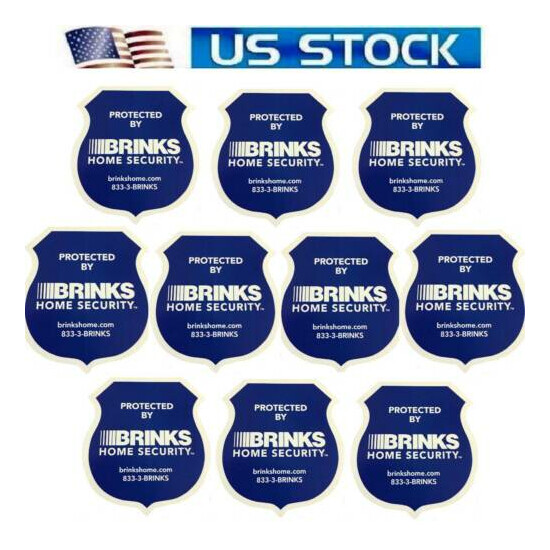 Stickers Decals For Home Windows Brinks ADT Security Alarm Monitoring Systems image {1}