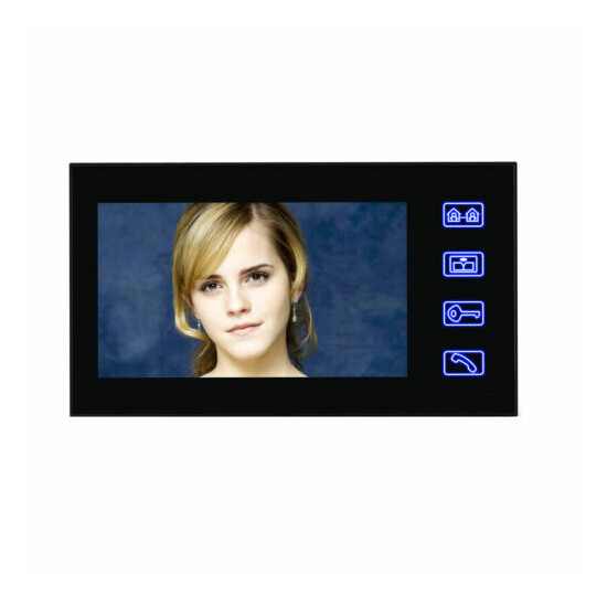 7"LCD Wired Video Door Phone Doorbell Intercom System 2 Monitors +Electric Lock image {2}