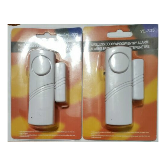 Wireless Door Window Entry Alarm Magnetic for office home. Entry/exit alert.2 pk image {1}