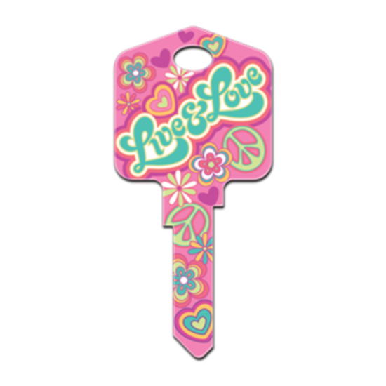 Pampered Girls - Live & Love House Key Blank - Collectable Key - Locks - Keys image {1}