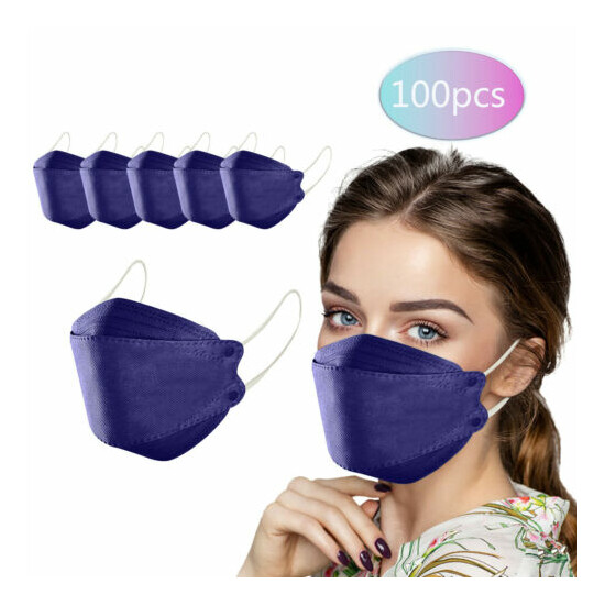 5/100X Adult Outdoor Mask Droplet And Haze Prevention Fish Non Woven Face Masks image {7}