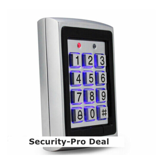RFID Card+Password Door Access Control+ Magnetic Door Lock+ 2Remotes+Exit+Cards image {2}