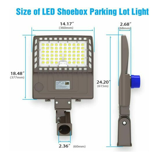 150 Watt LED Parking Lot Light with Dusk to Dawn Photocell,Shoebox Lights UL DLC Thumb {2}