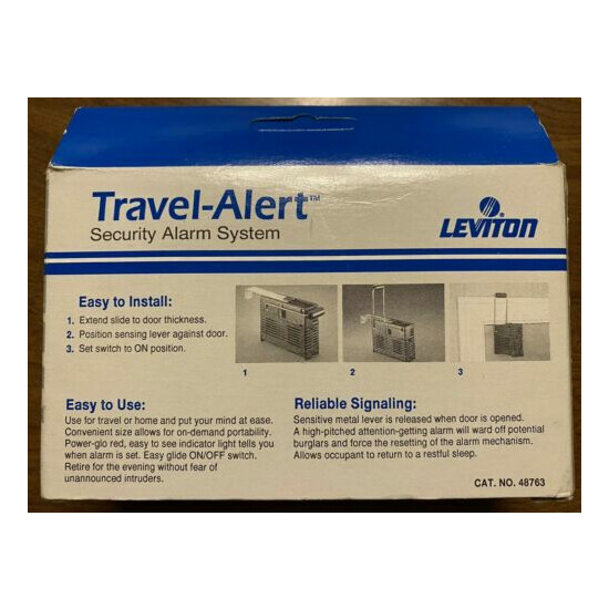 Vintage New NOS Leviton Travel Alert Security Intruder Burlager Alarm 1986 C16 image {3}