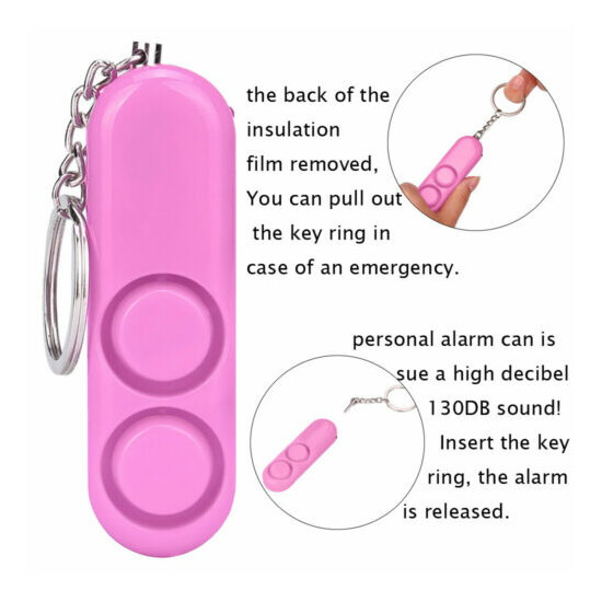 Dual Horn Alarm Loud Alert Attack Panic Safety Personal Security Keychain Portab image {2}
