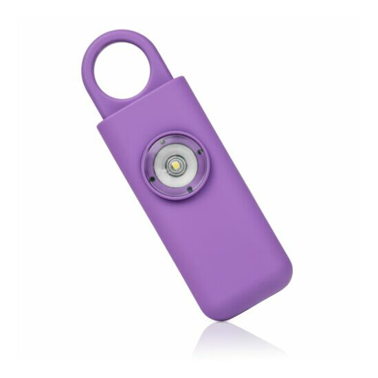 SEE VIDEO! Self Defense Siren. Personal Alarm. Emergency Keychain. Purple. image {1}