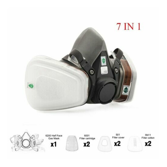 Full/Half Face Gas Mask Respirator Painting Spraying Safety Protection Facepiece Thumb {48}