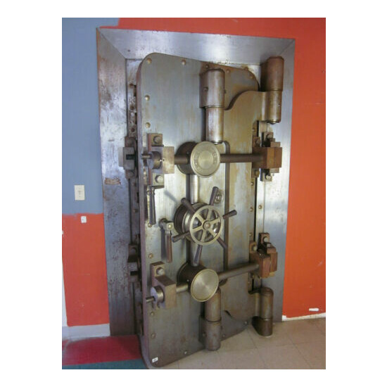 antique Mosler Bank vault Door & trim old Bank Thumb {1}