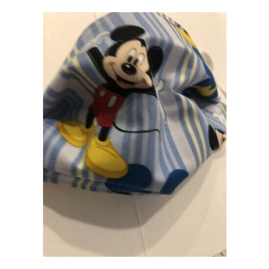 New! Adult Face Mask. Reversible. Mickey Blue. Nose Piece. image {2}