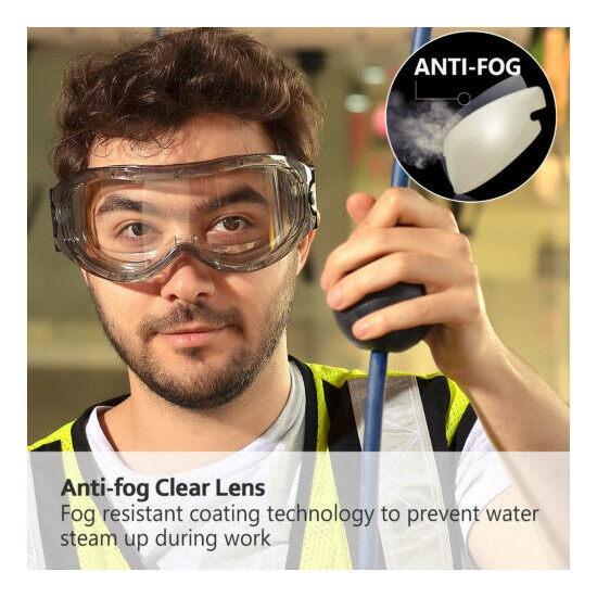 SAFEYEAR Safety Goggles Glasses Anti Fog Scratch UV Protective Over Airsoft DIY image {7}