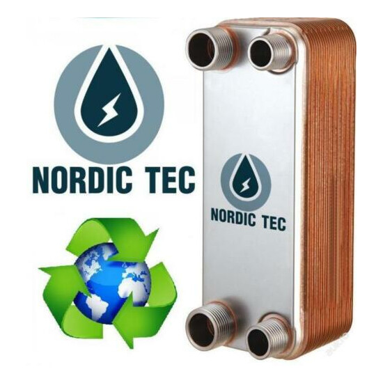 Stainless steel PLATE HEAT EXCHANGER NORDIC Tec 1 DN25 100-175kW +INSULATION BOX image {9}