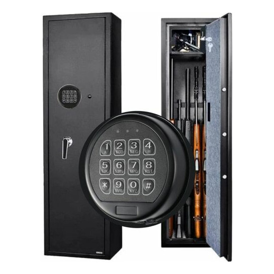 Gun Safe Lock Replacement with 2 Override Keys Black Keypad Safe Electronic Lock image {6}