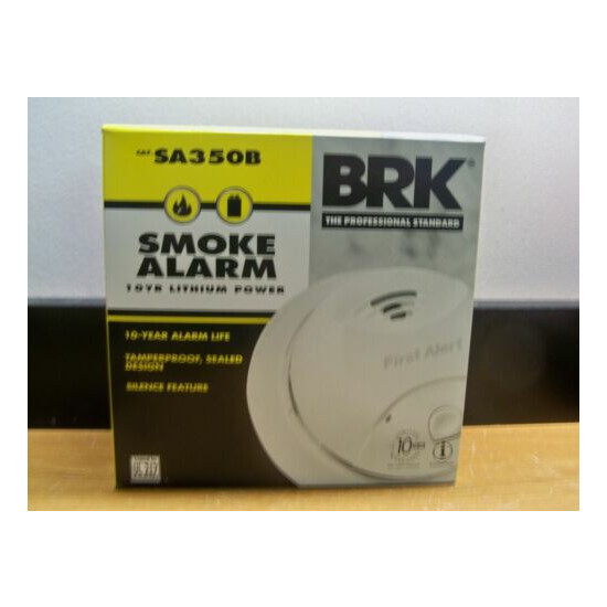 New BRK SA350B 10 YEAR LITHIUM POWER TAMPERPROOF SMOKE ALARM FREE 1ST CLS S&H image {1}