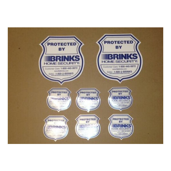 6 - NEW BRINKS Window Decals with 2 LAMINATED BRINKS Signs image {2}