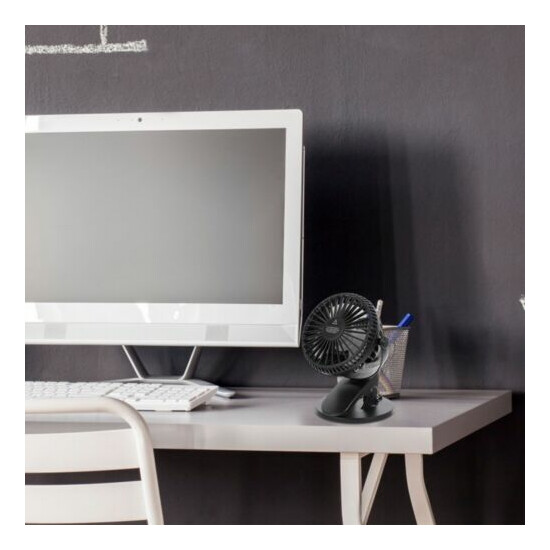 1x USB Rechargeable Cooling Fan Clip Silence Fan Portable Fan Cat Ear Design Fan image {3}