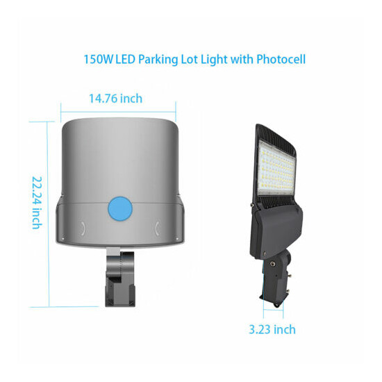 LED Shoebox Area Light 300W Outdoor LED Parking Lot Street Light Photocell 5000K Thumb {12}