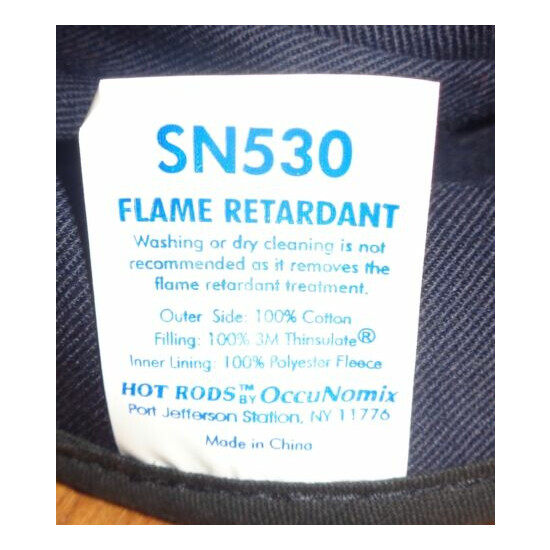 HOT RODS BY OCCU NOMIX SN530 FLAME RETARDANT HOOD BLUE EXCELLENT CONDITION image {2}