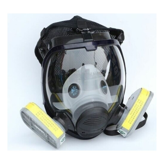 15 in1 Facepiece Full Face Gas Mask Filter Respirator Painting For 6800 Reusable image {2}