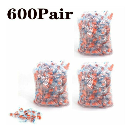 200-1000Pair EarPlugs Sleep Travel Soft Foam Value Individually Wrapped NRR 32DB image {15}