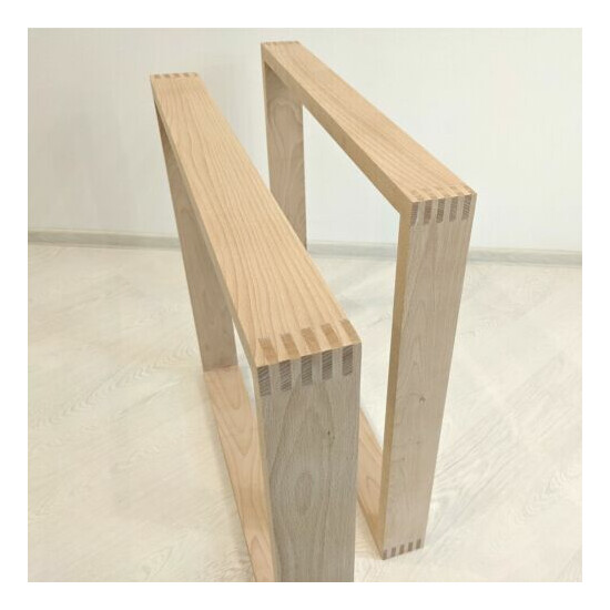 Set of Solid Wood Table Legs Frames Bench Coffee Kitchen Table image {4}