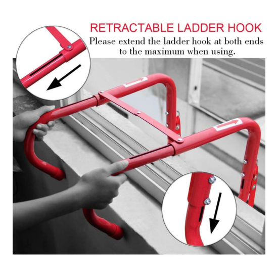 Hausse Retractable 3 Story Fire Escape Ladder, 25 Feet image {2}
