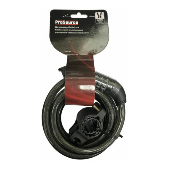ProSource HD-PWR723-3L Combination Barrel Cable Lock, 6', Steel image {3}