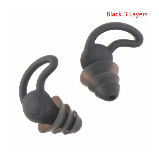 Silicone Ear Plugs Anti Noise Reduction Hearing Protection Earplugs Insulat l-dm image {16}
