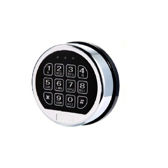 Chrome Keypad Safe Electronic Lock with Solenoid Master Key Safe Replacement Loc image {4}