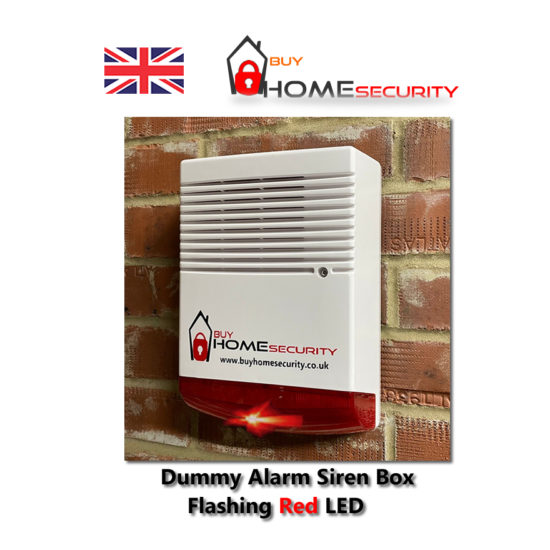 Flashing Red LED Dummy Burglar Alarm Siren Box Inc Wall Fixings Battery Options image {3}