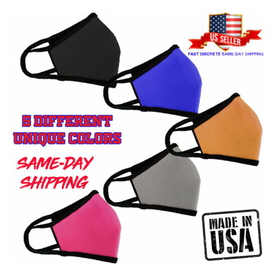 Made in USA Double Layered Reusable Face Mask - FAST SHIPPING image {1}
