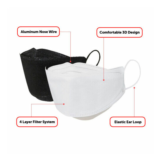 KF94 WHITE Face Protective Safety Mask Made in Korea Adult KFDA Approved image {5}