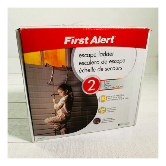 FIRST ALERT Fire Escape Ladder Emergency 2 Story Folding Window Home Open Box image {1}