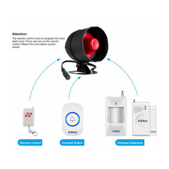 433mHz Wireless Alarm System Kit for Home Security Siren Speaker Burglar Alert  image {3}
