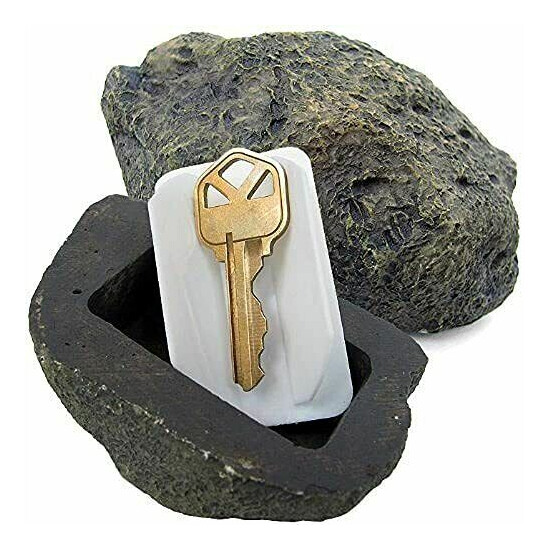 Hide-a-Spare-Key Fake Rock Looks & Feels like Real Stone Safe for Outdoor image {1}