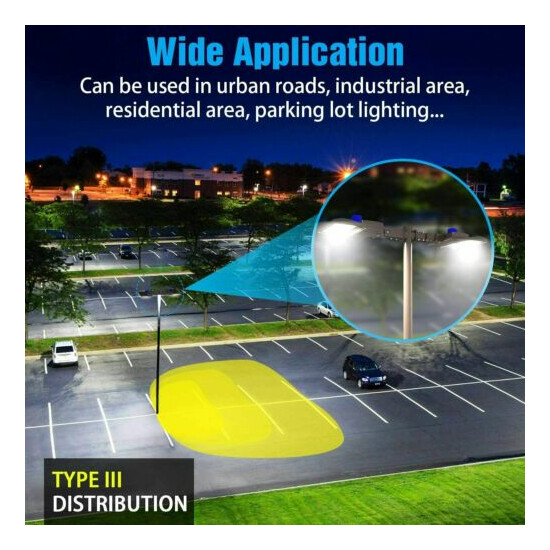 150 Watt LED Parking Lot Light with Dusk to Dawn Photocell,Shoebox Lights UL DLC image {8}