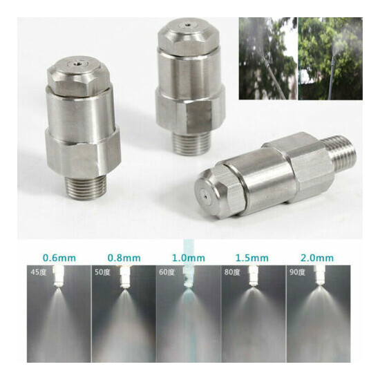 1/4" Stainless Air Atomizing Nozzle Dust Removal Humidification LNN Cooling down image {1}