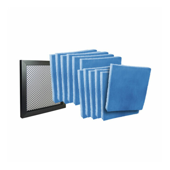 11-1/2 x 29-1/2 x 1 Pads-N-Frame (12) HVAC Blue White Filters & (1) Frame image {1}