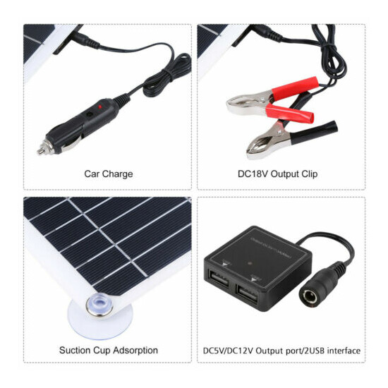 200W Solar Panel Controller Kit 12V 100A 6000W Car Van Power Inverter Converter image {7}
