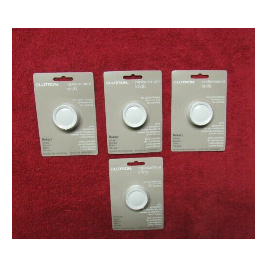(4) White LUTRON Knobs for Volume Control, dimmer, fan speed, etc  image {1}