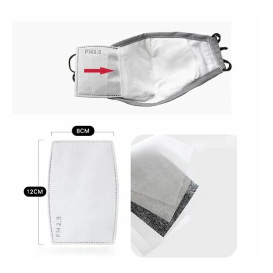 Reusable Cotton Mouth Cover Washable Cloth Face Mask 2 PM 2.5 Carbon Filters image {7}