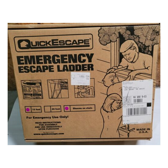 Quick-Escape Emergency Escape Ladder w/ Sleeves QFL-12-SL Two-Story  image {1}