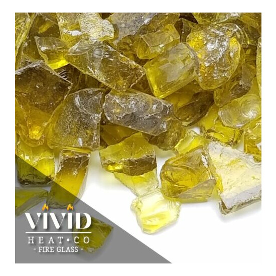 VIVID ORANGE EMBER 1/2- 3/4 Large Fireplace Fire Pit Fireglass Glass Crystals image {2}