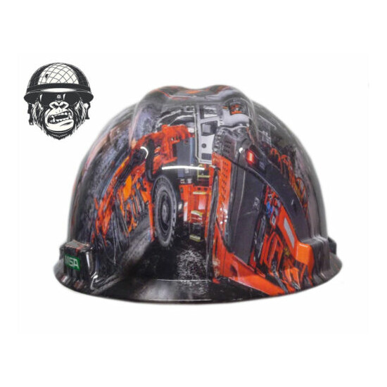 Custom Hydrographic Safety Hard Hat Mining Industrial Machinery JUMBO CAP image {2}
