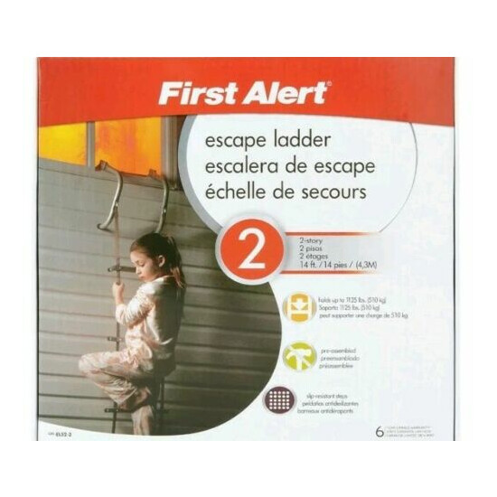 First Alert EL52-2 Two-Story 14-Foot Escape Ladder BRAND NEW ESCAPE LADDER  image {1}