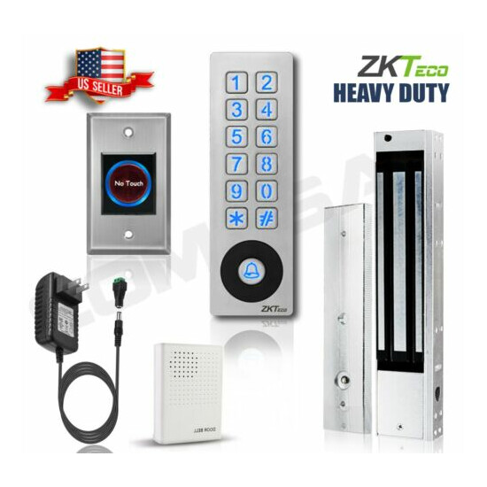 KiT Door Access Control System Zkteco heavy duty water protection, door entry zk image {1}