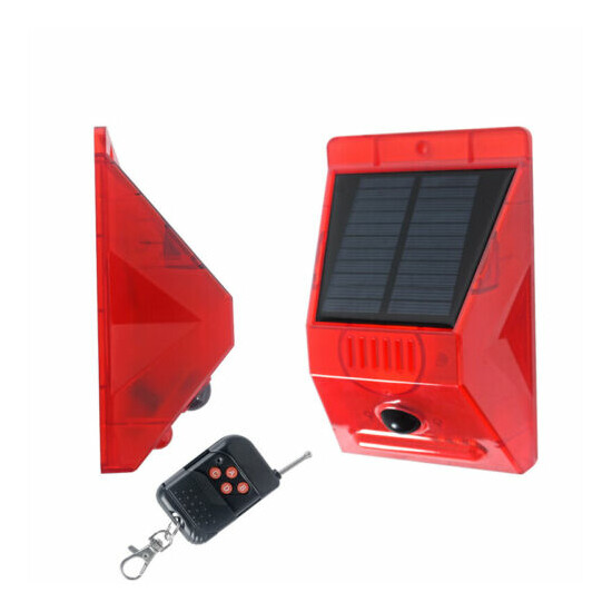 Wolf-Guard 2 In 1 Solar Alarm PIR Detector 129dB 8 LEDs Outdoor Waterproof Siren image {2}