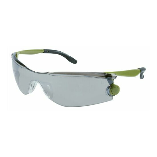MCR Safety MT127 MT1 Series Safety Glasses with Silver Mirror Lens Green and Bla image {1}