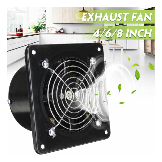 4/6/8'' Silent Wall Extractor Exhaust Ventilation Fan Inline Duct Blower Kitchen image {2}