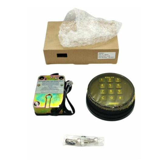 Amsec ESL 15 - Black Safe Lock Kit With Keypad + Swingbolt NEW!!!- Read  image {1}