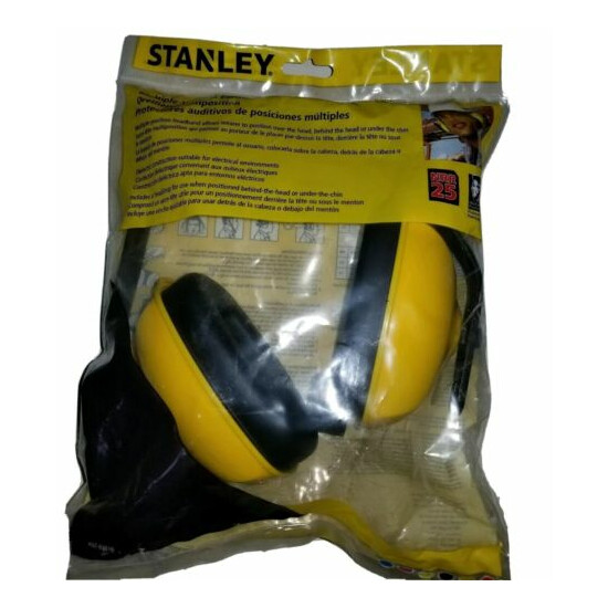 Multiple Position Earmuffs, Yellow and black,  image {1}